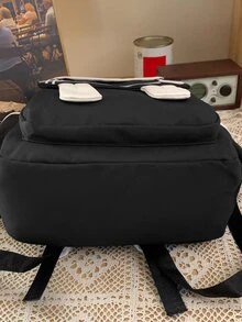 Niños Mochila anti robo de viaje Mochila grande Bolsa para la escuela negro - Negro - Ver 5