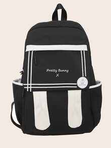 Niños Mochila anti robo de viaje Mochila grande Bolsa para la escuela negro - Negro - Ver 6