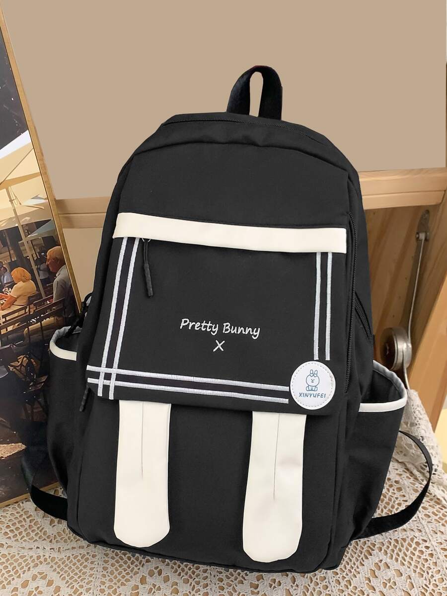 Niños Mochila anti robo de viaje Mochila grande Bolsa para la escuela negro - Negro - Ver 1