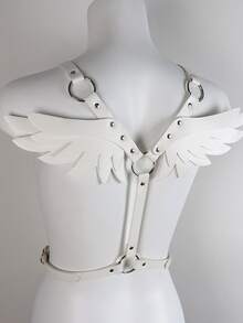 Wing Decor Costume Harness Belt - White - View 2