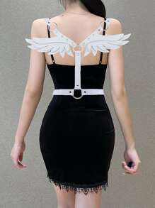 Wing Decor Costume Harness Belt - White - View 1