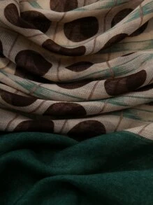 Boho Polka Dot Print Scarf For Daily Life For Outdoor And Traveling  Winter Fall - Multicolor - View 3