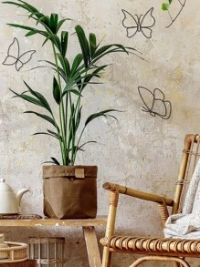 1入組蝴蝶樣式牆貼 - 黑色 - 查看 3