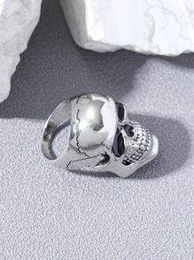 骷髏形狀戒指 - 銀色 - 查看 2