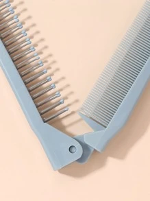 1 cái lược chải tóc có thể gập lại, phụ kiện tóc - Màu xanh lam - Xem 3