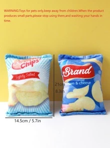 1pc Random Potato Chip Design Pet Plush Toy - Multicolor - View 6