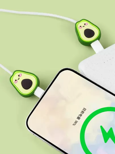 beanlieve 1pc Avocado Shape Data Cable Protector Charger Protector