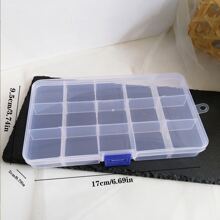 1pc Multi-grid Jewelry Storage Box - Clear - View 4