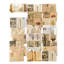 40pcs/set Vintage Newspaper & Book Page Design Stickers For Diy Scrapbooking Material