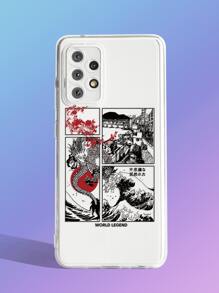 Japanese Letter Graphic Clear Phone Case - Multicolor - View 4