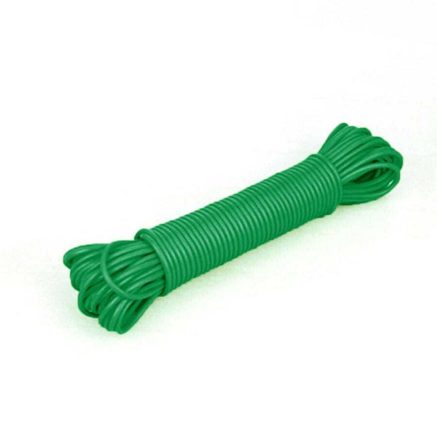 1pc 20m Plastic Coated Steel Wire Clothesline, Green Outdoor Thick Steel Wire Rope For Indoor And Outdoor Use - Green - View 1
