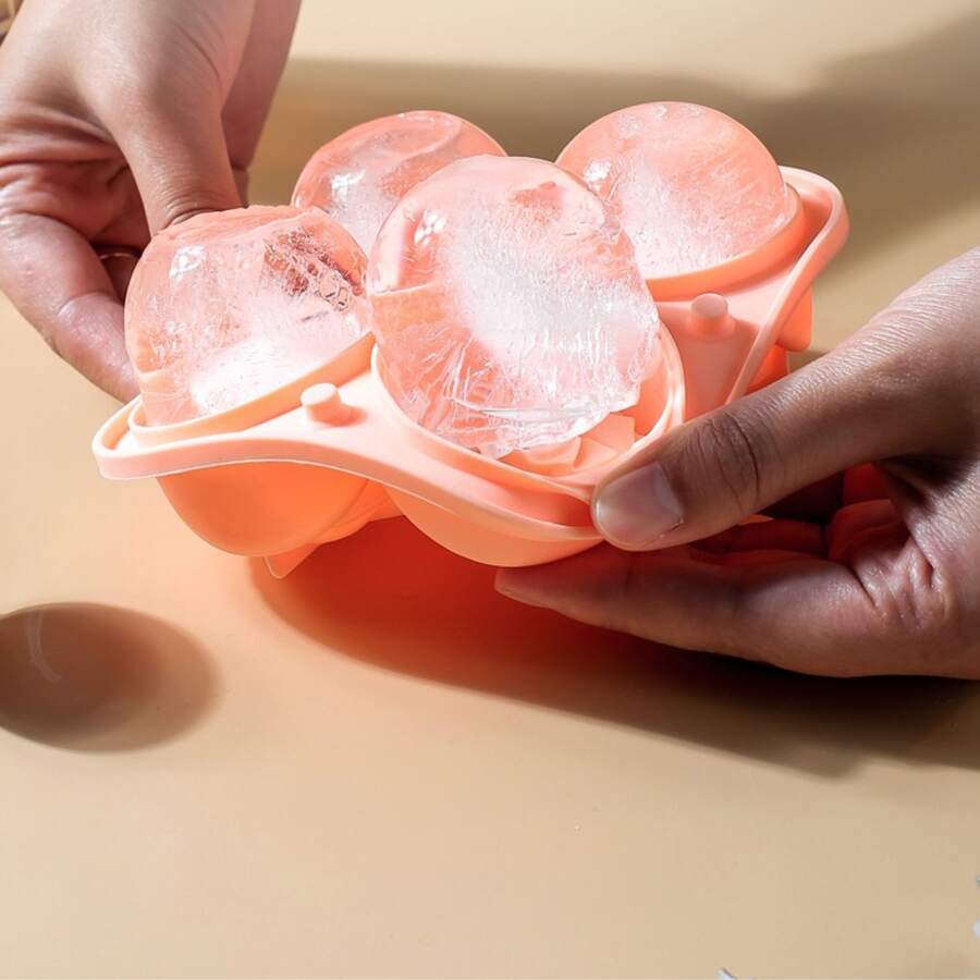 Flower Shaped Ice Cube Mold - Orange - View 1