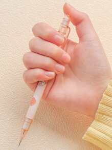 Random Color Peach Shaped Automatic Pencil, Cute Push Button Mechanical Pencil - Pink - View 2