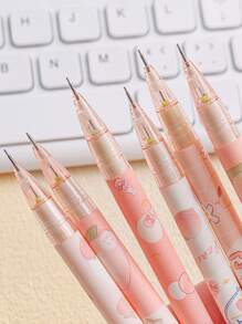 Random Color Peach Shaped Automatic Pencil, Cute Push Button Mechanical Pencil - Pink - View 3