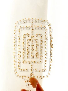 镂空发梳，1 件透明闪光驱蚊香梳塑料镂空肋梳发梳 - 無色 - 查看 8