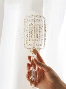 镂空发梳，1 件透明闪光驱蚊香梳塑料镂空肋梳发梳 - 無色 - 查看 7