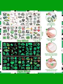 42入組生日派對禮物派對禮物袋，女孩男孩生日皮納塔分類玩具，Stuffers 聖誕獎品嘉年華復活節兒童獎勵表（腳踩） - 綠色 - 查看 5