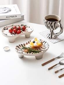 chenguang 1入組創意手繪復古盤子 - 彩色 - 查看 3