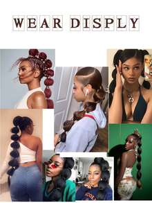 Extra Long Braided Ponytail Synthetic Hair Extension - Brown - View 5