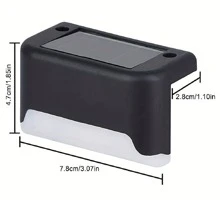 4 件套塑料 LED 太阳能壁灯，现代 LED 太阳能壁挂灯，适用于户外、小路、庭院、露台的户外花园照明 - 黃色 - 查看 8