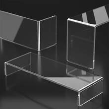 Acrylic N Shape Display Stand, 9 Inch, 2 Piece/set, For Cupcake Stand, Collectibles, Retail Display, Jewelry, Antiques, Anime Statues And More - Clear - View 3