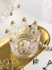1入組王冠設計燭臺 - 金色 - 查看 3