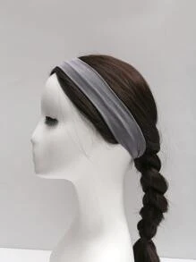 6入組純顏色針織髮帶彈性彈性素色頭帶運動髮帶適合女士女孩合適適用於瑜伽普拉提跑步騎行