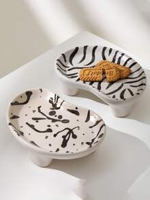 chenguang 1入組創意手繪復古盤子 - 彩色 - 查看 1