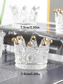 1入組王冠設計燭臺 - 金色 - 查看 7