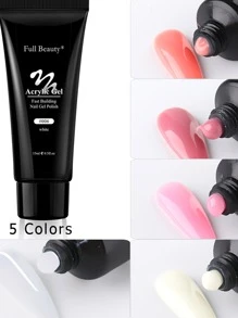 FULL BEAUTY 15毫升指甲延長丙烯酸凝膠紫外線快速快速構建手指指甲延長增強修復美甲工具 - 杏色 - 查看 4