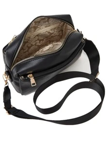 Women's Leather Wallet Shoulder Bag, Handbag, Tote Bag, Crossbody Bag - Black - View 4