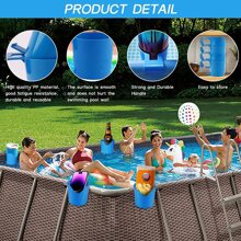 1 pieza nuevo estilo piscina Estante de almacenaje con Soporte de taza & mano Soporte - Azul - Ver 5