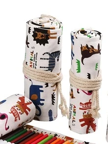 1 pieza Estuche parque zoológico patrón de doblez - Multicolor - Ver 7