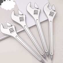 2 piezas gracioso llave inglesa imán Bolígrafo , 0,5 mm negro Aguja Pluma - Plateado - Ver 1