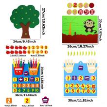 孩子們教育性毛氈工藝成套工具-手工DIY玩具-猴子採摘香蕉帶蘋果毛氈材料 - 彩色 - 查看 6