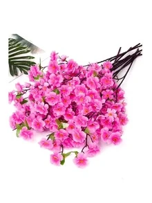 10 BOUQUETS Artificial Sakura Flower In The Shape Of Cherry Branch,65CM-120CM - Pink - View 5