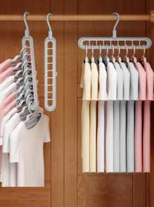 1 Móc Treo Nhựa Chín Lỗ Có Giá Để Đồ Đa Năng Magic Xoay Được, Thích Hợp Cho Phòng Ngủ Gia Đình - Xám - Xem 3