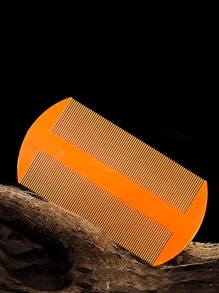 1入組雙面梳子帶狹窄牙,蝨子移動,頭皮屑刮刀 - 橘色 - 查看 7