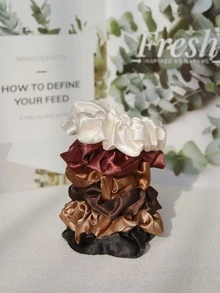 سكرانشي موحدة اللون 6 قطع