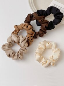 5pcs Solid Minimalist Scrunchie Casual Scrunchies Hair Ties Scrunchy Hair Ties Ponytail Head Accessories