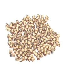 200pcs 1.5/2/2.5mm Stainless Steel Gold Plated Tube Stopper Beads Crimp End Beads Connectors For DIY Jewelry Making Supplies Wholesale - Yellow Gold - View 2