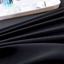 1 Miếng Màu thuần Bằng phẳng Khăn trải giường Không có Đổ đầy , Thoải mái Phòng ngủ Bộ đồ giường - màu đen - Xem 6