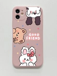 卡通兔子圖案防摔手機外殼 - 彩色 - 查看 2