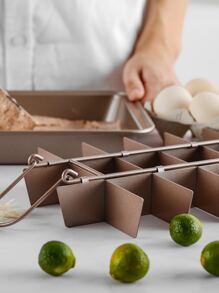 Keidason Chảo làm bánh Brownie có ngăn (12.2''x7.7''), Chảo nướng bằng thép không gỉ, Chảo làm bánh muffin vuông chống dính, Đồ nướng Blondie, Dụng cụ làm bánh, Cho lò nướng, Đồ dùng nhà bếp, Phụ kiện nhà bếp, Đồ gia dụng - màu nâu - Xem 9