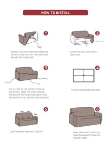 1 pieza Funda de sofá nevado universal todo incluido anti-suciedad anti rasguños sin relleno para todas las temporadas - Gris Oscuro - Ver 7