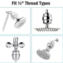 1pc 20 Stage Shower Head Filter Replacement Cartridge Clean Softener Hard Water Remove Chlorine With Vitamin C And Clean Remove Fluoride Quickly 3-6 Months And Harmful Substances Form Hard Water, Improves Dry Skin And Hair (Only Cartridge) Bathroom Bathroom Accessories Bathroom Tools - White - View 5
