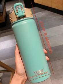 1入組不銹鋼便攜真空絕緣杯子 - 綠色 - 查看 2