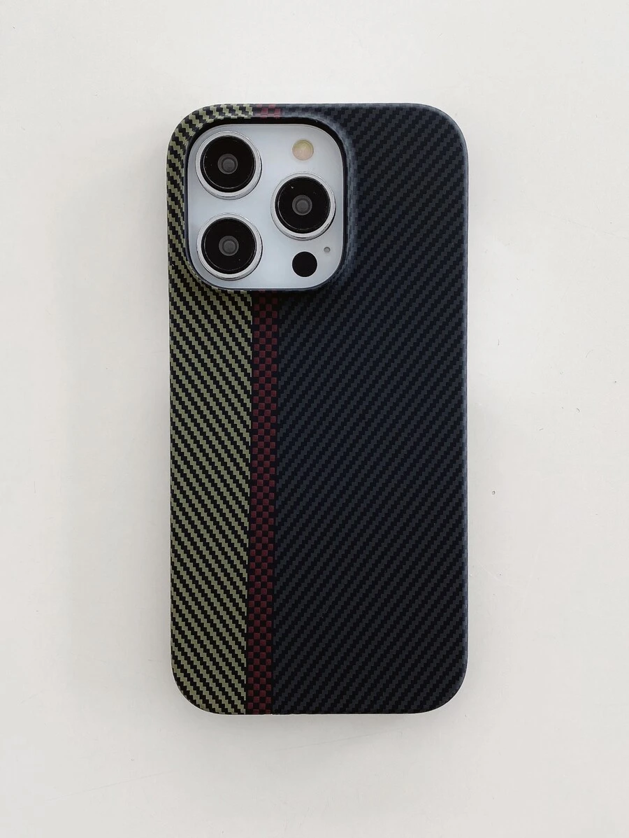 Apple Pc Anti-Slip Water Paste Race-Track Black 3d Carbon Fibre Pattern Phone Case Compatible With Iphone - Multicolor - View 1