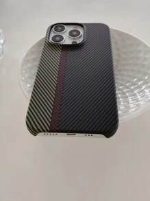 Apple Pc Anti-Slip Water Paste Race-Track Black 3d Carbon Fibre Pattern Phone Case Compatible With Iphone - Multicolor - View 3