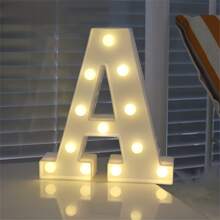 22cm White LED Marquee Alphabet Light Sign, Light Up Home Party Wedding Decoration AZ Letters, 0-9 Arabic Numerals - White - View 6